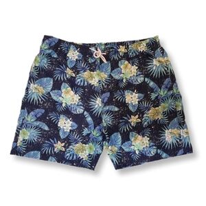 U.S. POLO ASSN. Hawaiian Floral Swim Trunks w Back Pocket Bathing Suit